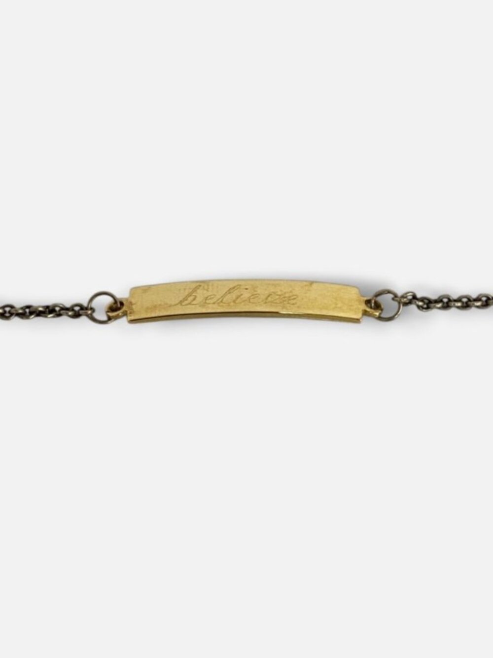 Zoe Chicco Women's 14K Yellow Gold ID "believe" Bracelet